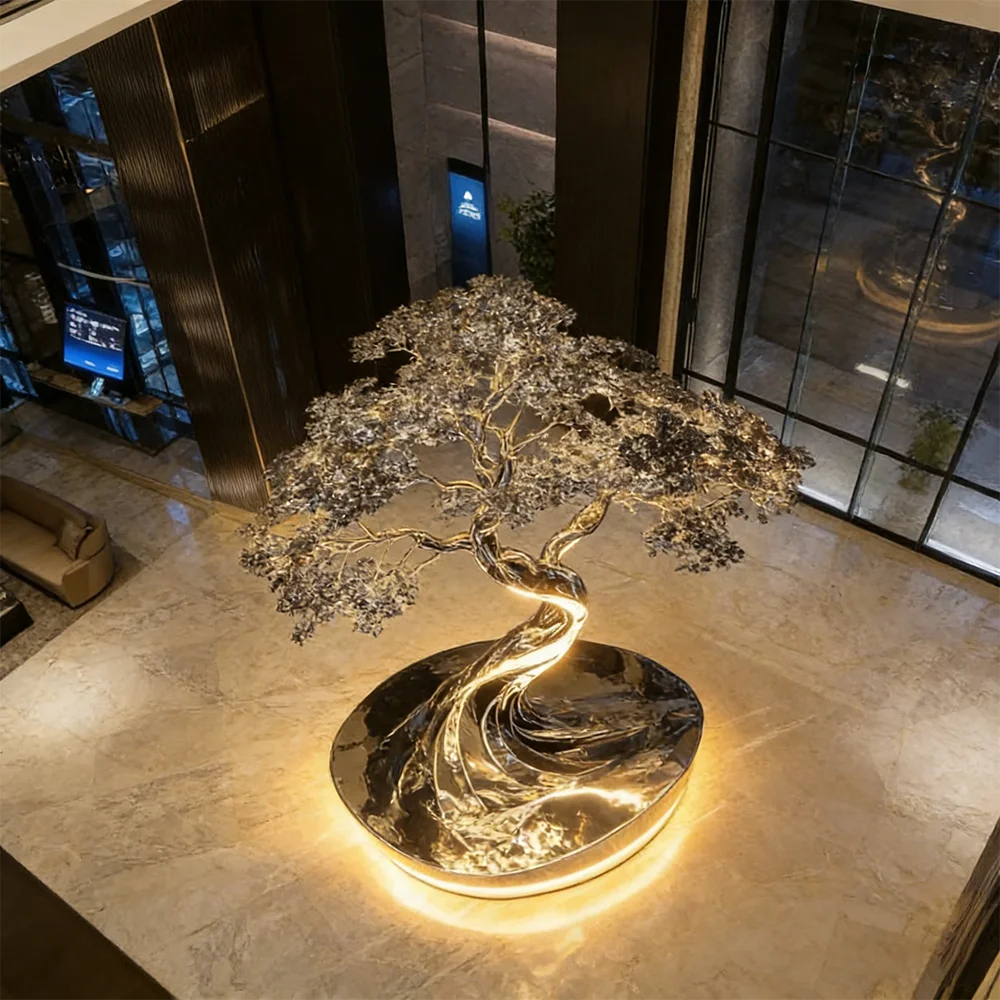 Free Design and Customization of Modern Stainless Steel Metal Statue Sculpture Home Decor